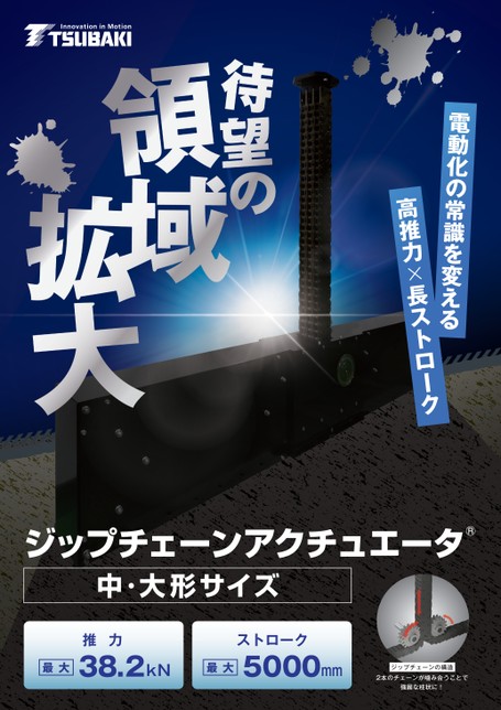 ジップチェーンアクチュエータ 中・大形サイズ