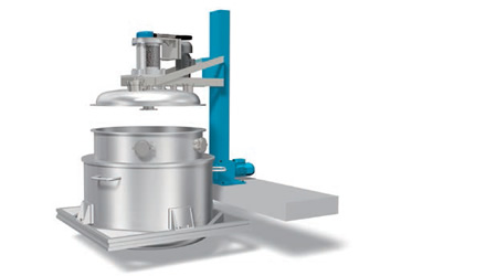 Kettle lid lifter of stirring device 
