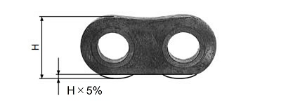 Wear on the edges of the link plates 