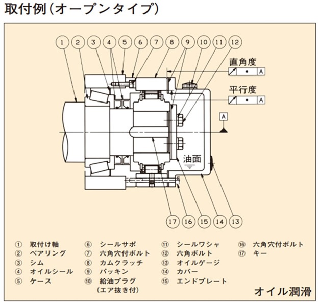 BRシリーズオープンタイプ取付例