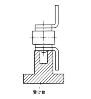 受け台の断面