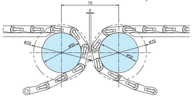 In-line layout of WT2525-K/WT2525-M 