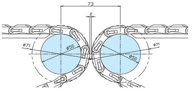 In-line layout of WT2525VG-K/WT2525VG-M 