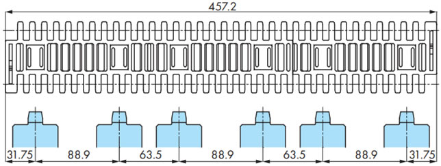 Mounting pitch 