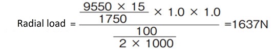 Calculate the radial load 