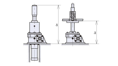 Fixed base - Shaft end free 