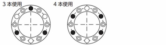 締付ボルトの使用位置