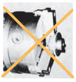 Never chuck flange part. 