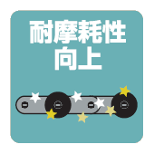 ローラが摩耗しにくく長寿命