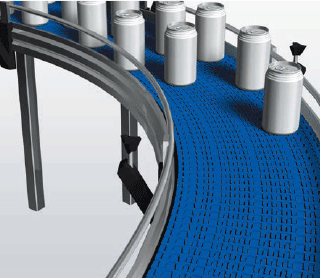 Canned beverage conveyance Illustration 