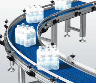 Plastic bottle beverage conveyance Illustration 