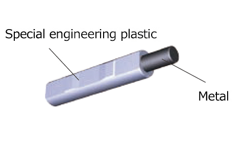 Special double layer D-shape plastic pin 