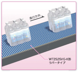 シュリンクボトルの傾斜搬送