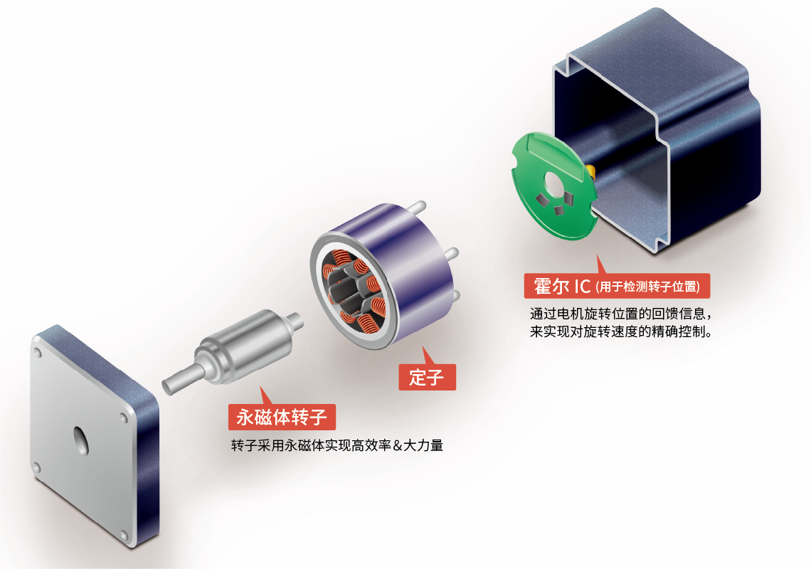 DCBL无刷电机部的结构示意图