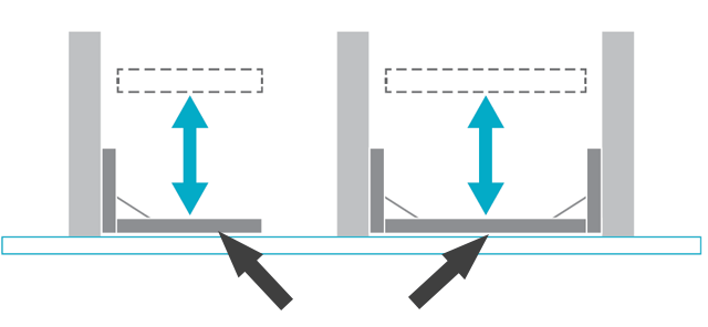 Table / Arm can be lowered to floor level.