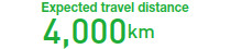Expected travel distance 4,000 km
