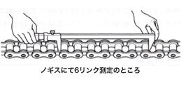 ノギスにて6リンク測定